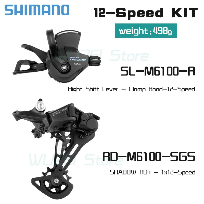 Set de Cambiador y Cambio Shimano Deore M6100 de 12 velocidades – Mejora MTB