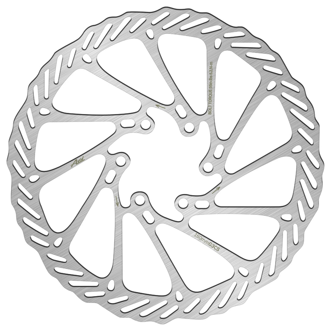 BUCKLOS G3CS 160mm Yellow Disc Brake Rotor Stainless Steel Road MTB