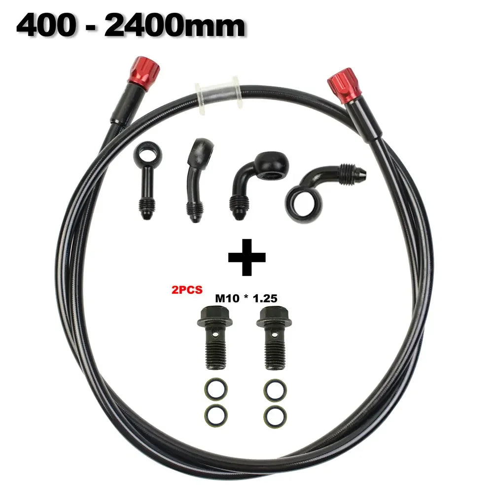 Universal M10 Steel Hydraulic Brake/Clutch Line - 120cm