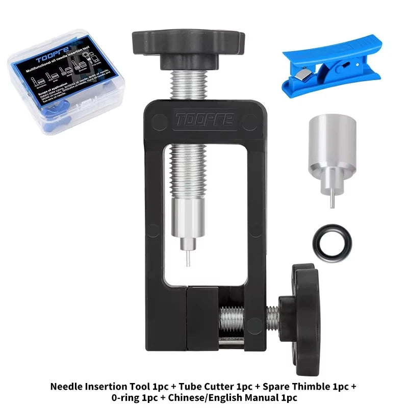 TOOPRE Pro5 Aluminum Hydraulic Brake Oil Needle Tool + Hose Cutter
