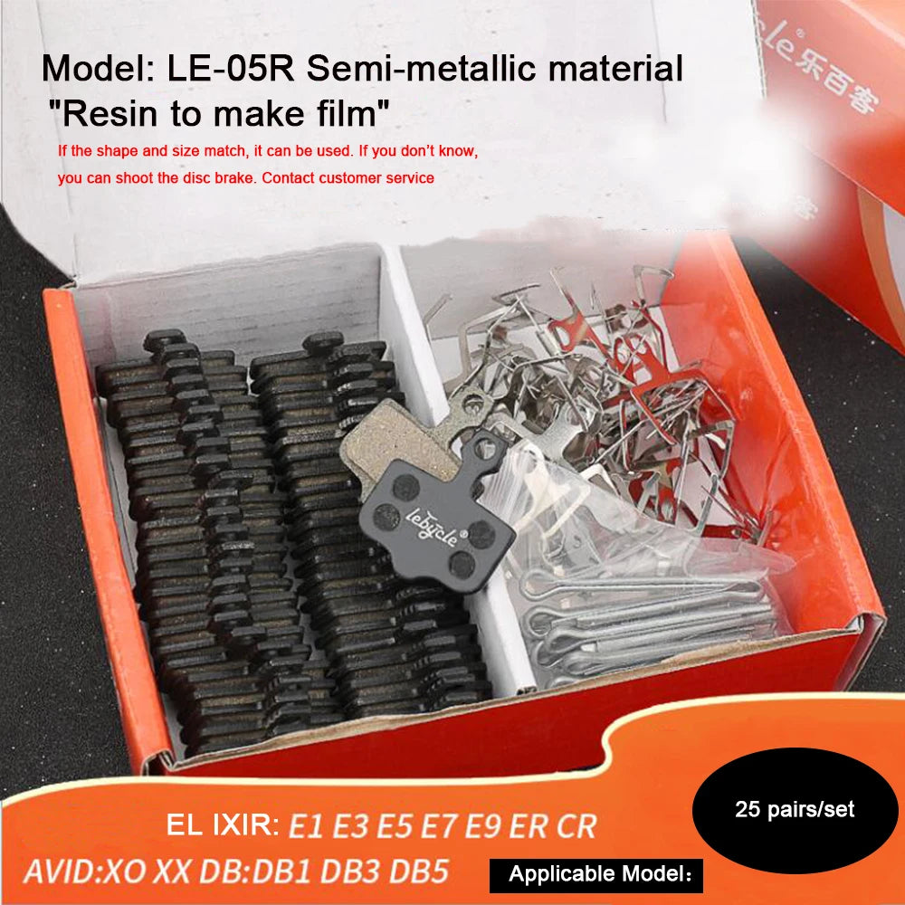 25 Pair Resin Disc Brake Pads for Shimano SRAM AVID – LE-03
