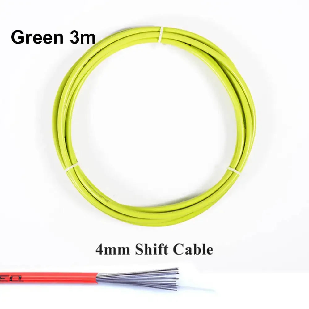 3m Rød 4mm Cykelskiftekabel – Holdbart PTFE‑belagt ledning