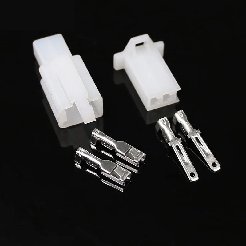 Kit de conectores automáticos de 2 pines de 2,8 mm, juego de 10, para cableado de bicicleta, coche y barco