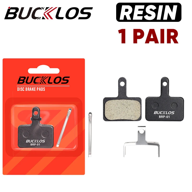 BUCKLOS Resin Disc Brake Pads 6-Pair for Shimano B01S/B03S Brakes