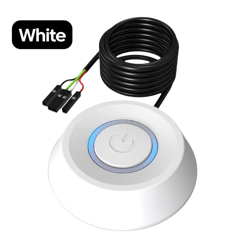 1.8M PC Power Switch Extension Cable with LED – Blue Light