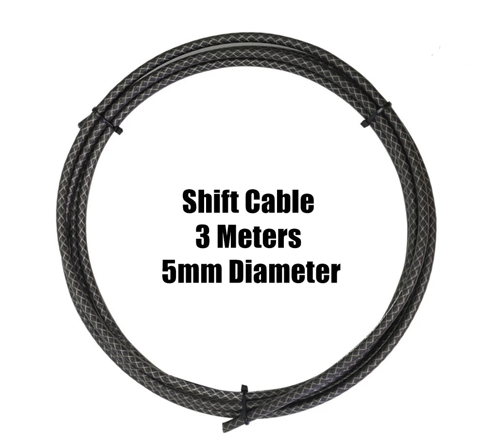 3m Braided Titanium Bike Cable – Shift & Brake Hose for Road & MTB