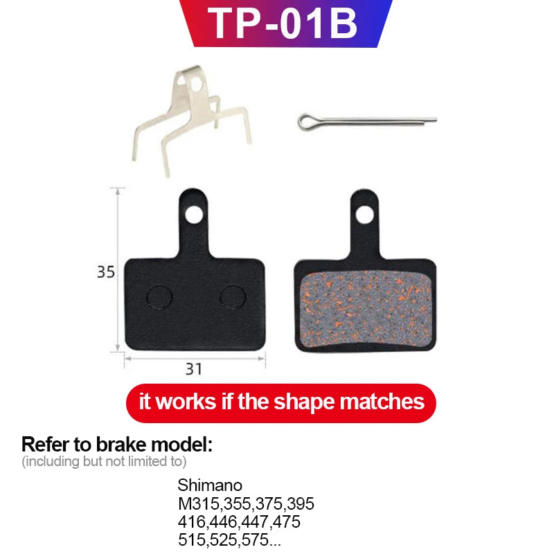 TP-08A Disc Brake Pads – Semi-Metallic for Shimano, SRAM, Magura