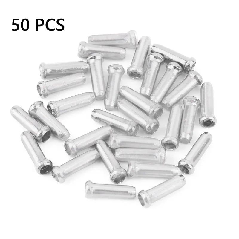 50 pcs Orange Aluminum Bike Cable End Caps – Brake & Shifter Tips