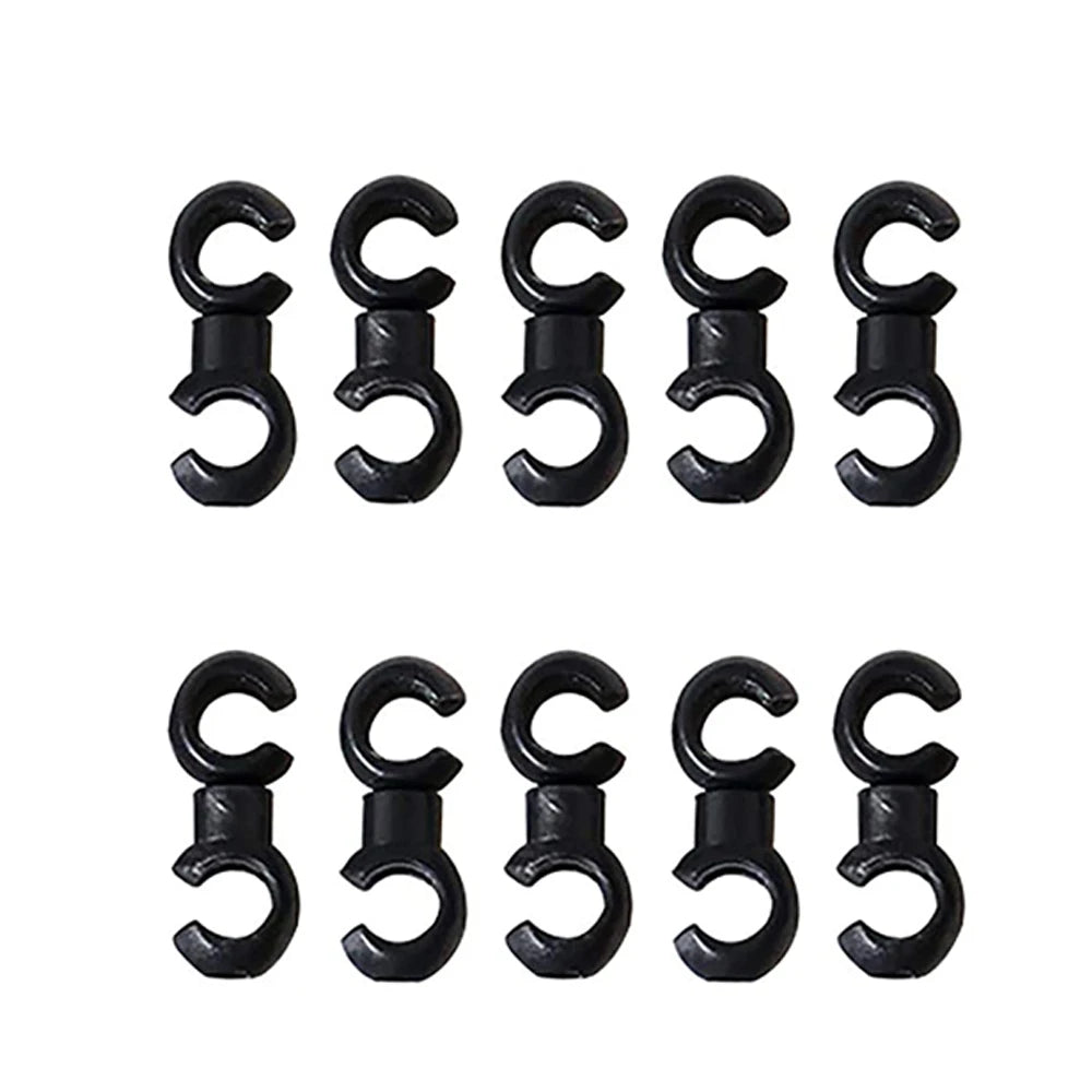 20pcs Black S-Style Cable Guide & Buckle for Bike Brakes & Derailleurs