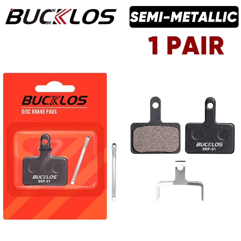 BUCKLOS Semi-Metal Disc Brake Pads 6 Pairs – Shimano B01S/B05S MTB