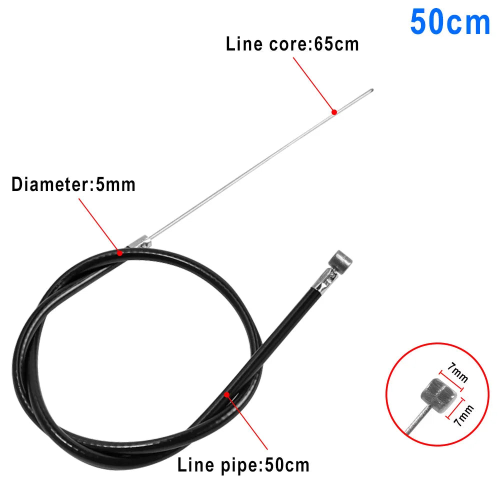 Cable de freno universal de 50 cm para freno de tambor delantero/trasero de e‑scooter