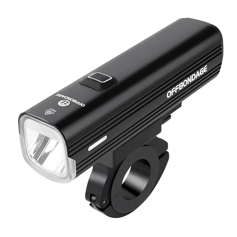 OFFBONDAGE 1000Lumen USB Bike Headlight with Power Bank – Red