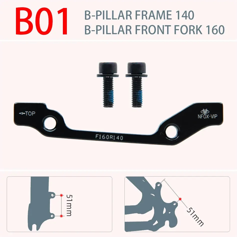 Aluminum Disc Brake Adapter Set for MTB 160/180/203mm – A01-FR180