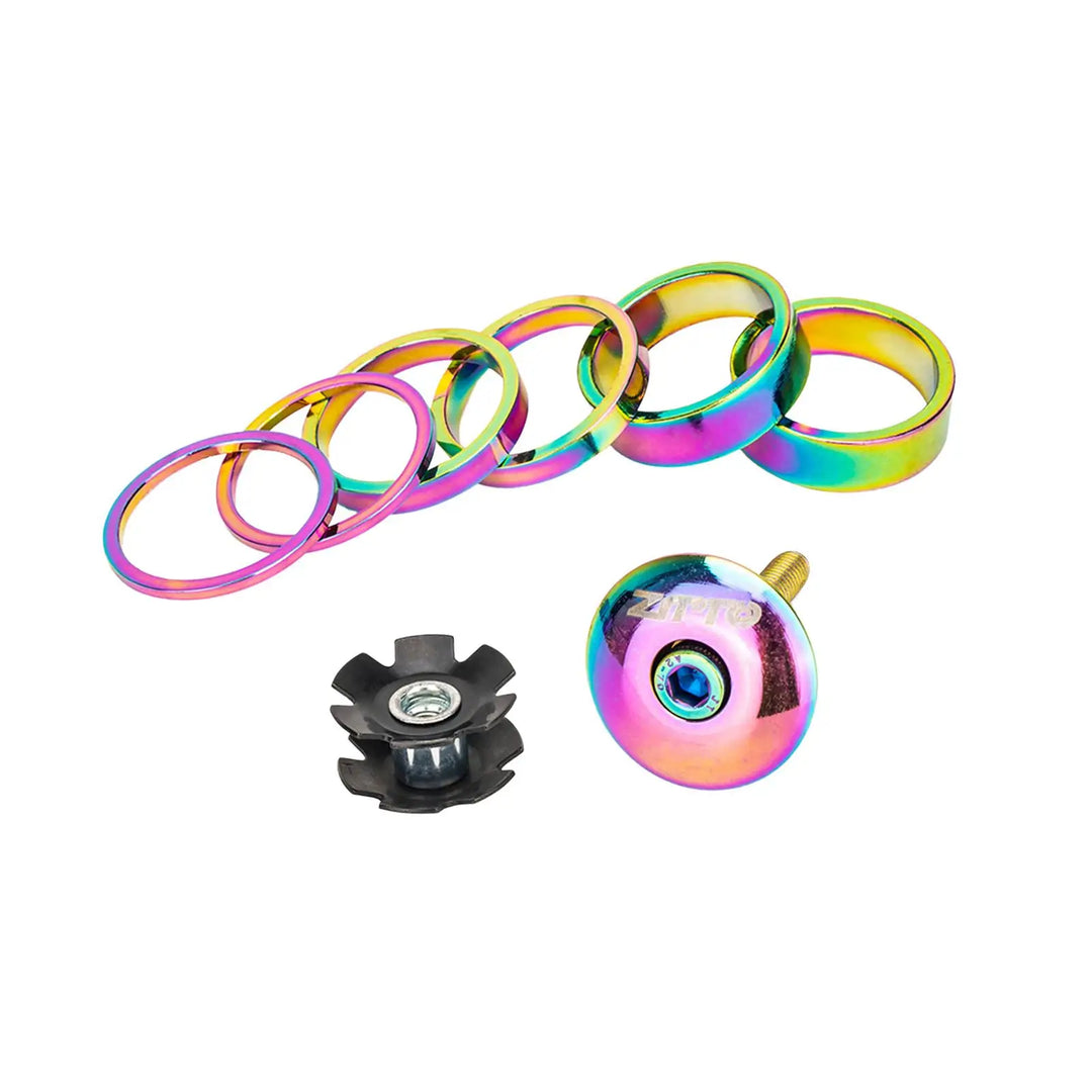 Purple Aluminum Bike Headset Tool & Fork Spacer Set